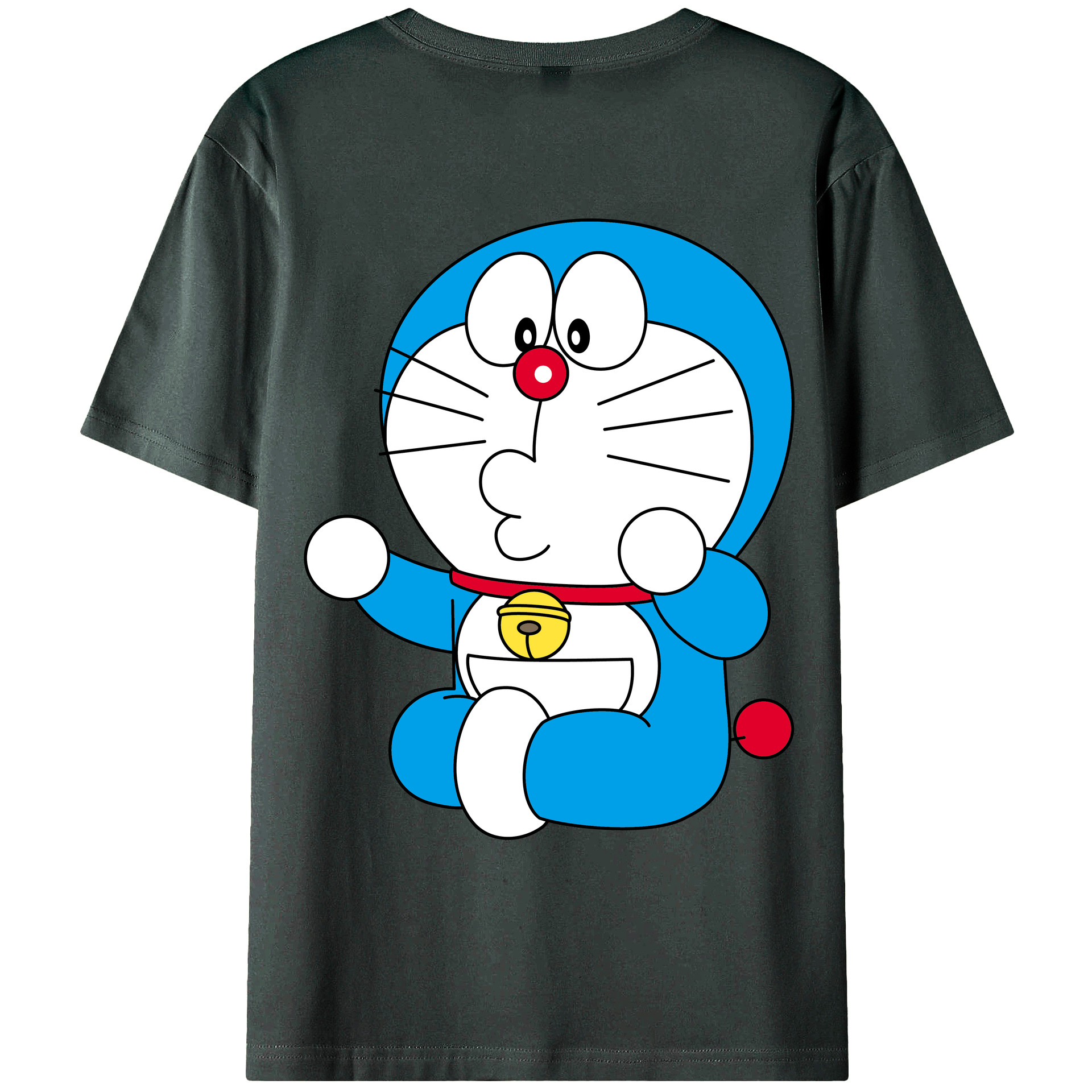 （画像用） ドラえもん Doraemon 綿100％ メンズ半袖Tシャツ（バックプリント） 通気性